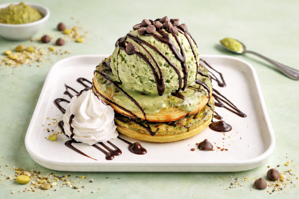 Pistachio Pancake by Ice Cream Cafe